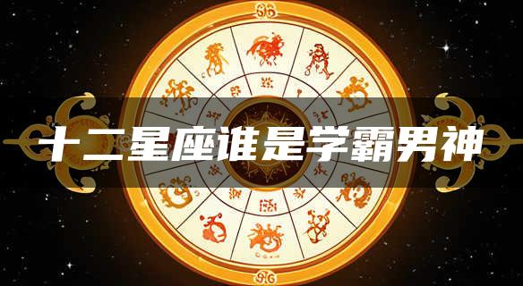 十二星座谁是学霸男神