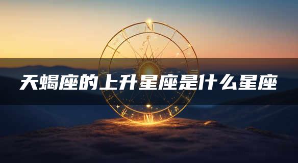 天蝎座的上升星座是什么星座