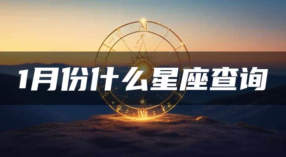 1月份什么星座查询